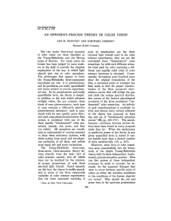 an opponent-process theory of color vision