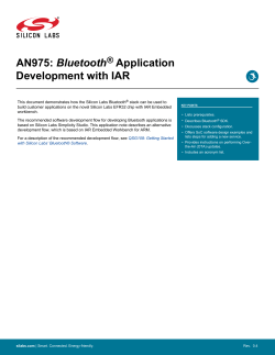 AN975: Bluetooth Application Development with IAR