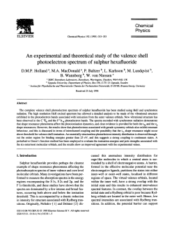 An experimental and theoretical study of the valence shell