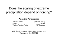 Does the scaling of extreme precipitation depend on forcing?