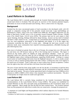 SFLT land reform - Common Good Food