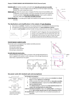The idealizations and simplifications in the analysis of Cycle