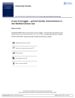 A sea of struggle &ndash; activist border interventions in the - ffm