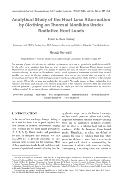 Analytical Study of the Heat Loss Attenuation by Clothing