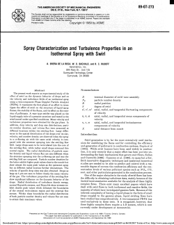Spray Characterization and Turbulence Properties in an Isothermal