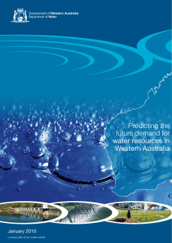 Predicting the future demand for water resources in Western Australia
