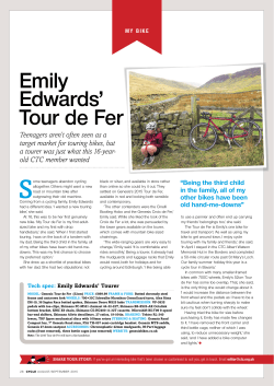 Emily Edwards` Tour de Fer