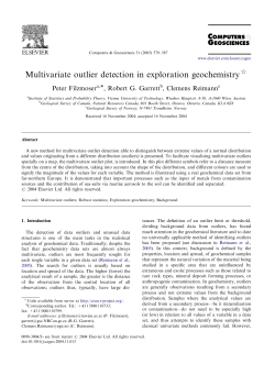 Multivariate outlier detection in exploration geochemistry