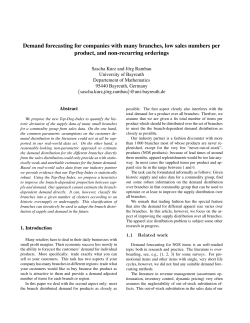 Demand forecasting for companies with many branches, low sales