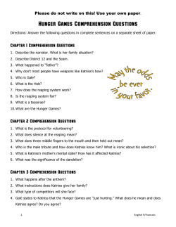 Hunger Games Comprehension Questions