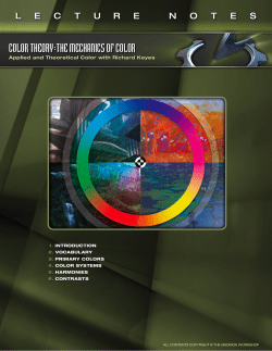 Color Theory:The MeChaniCs of Color