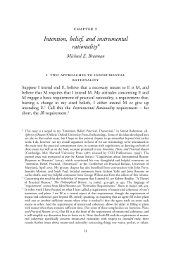 Intention, belief, instrumental rationality