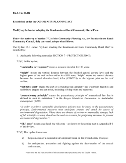 Modifying the By-Law adopting the Rural Plan