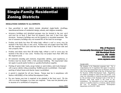 Single-Family Residential Zoning Districts