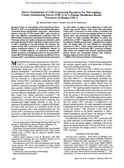 Direct Stimulation of Cells Expressing Receptors for Macrophage
