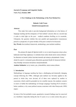 a new challange to methodology in the post method era