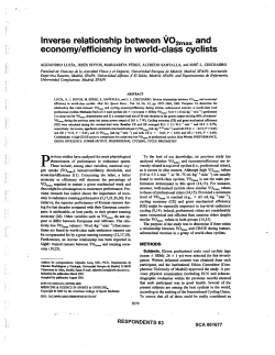 Inverse relationship between VO2max and economy/efficiency in