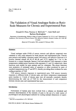 The Validation of Visual Analogue Scales as Ratio Scale Measures