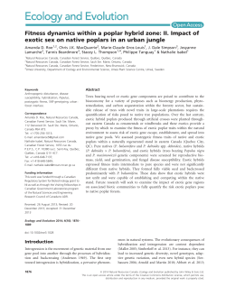 Fitness dynamics within a poplar hybrid zone: II. Impact of exotic sex