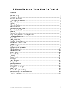 recipe book - St Thomas the Apostle Primary School