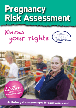 Pregnancy Risk Assessment - Know Your Rights Leaflet 342