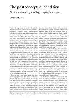 The postconceptual condition