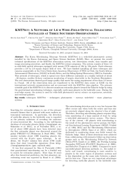 kmtnet:anetwork of 1.6 m wide-field optical telescopes installed at