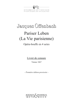 Pariser Leben (La Vie parisienne)