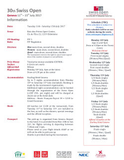 30th Swiss Open - Swiss Open (Gen&egrave;ve)