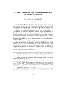 An End-Game for Sexually Violent Predator Laws