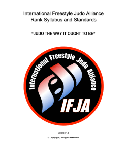International Freestyle Judo Alliance Rank Syllabus and Standards