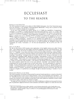 A New English Translation of the Septuagint. 26 Ecclesiast