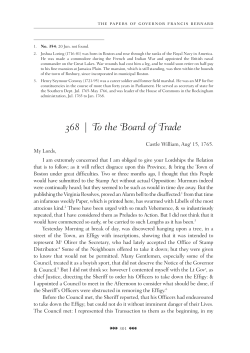 Sample - Papers of Francis Bernard