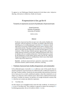 If expressivism is fun, go for it!