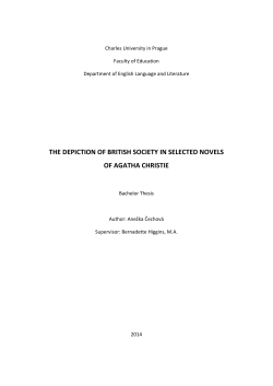 the depiction of british society in selected novels of agatha christie