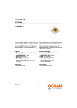 OSLON SSL&reg; 80 Datasheet Version 1.0 GF CS8PM1.24