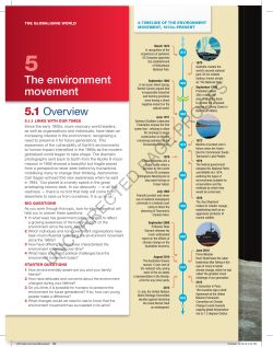 5. The environment movement