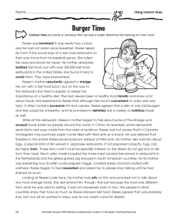 Burger Time - Scholastic