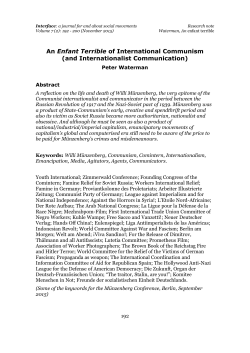 An Enfant Terrible of International Communism (and Internationalist