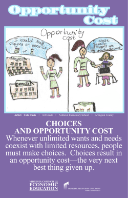 Opportunity Cost - Federal Reserve Bank of Richmond
