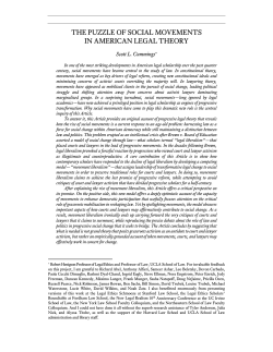 THE PUZZLE OF SOCIAL MOVEMENTS IN AMERICAN LEGAL