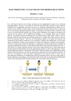 electrostatic catalysis of non-redox reactions