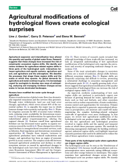 Agricultural modifications of hydrological flows create ecological