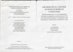 grammatical change in indo-european languages