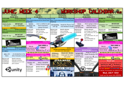 Workshop Calendar v1.0 JUNE, Week 4