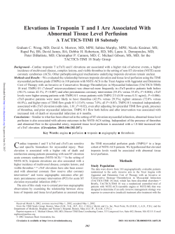 Elevations in Troponin T and I Are Associated With Abnormal Tissue