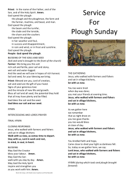 Service For Plough Sunday - Diocese of Bath and Wells