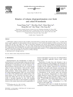 Kinetics of toluene disproportionation over fresh and coked H