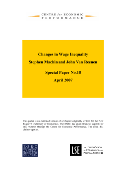 Changes in Wage Inequality - The Centre for Economic Performance