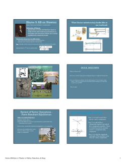 Review of Vector Operations - Force Resultant